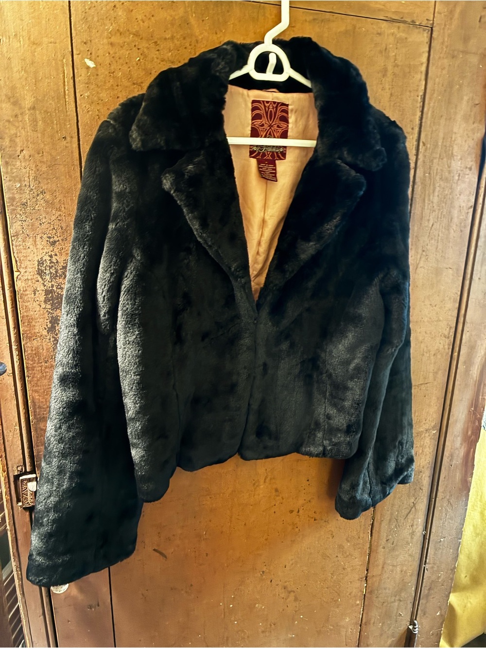BB Dakota Black Plush Teddy Jacket